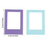 cadres photo magnétiques réfrigérateur couleurs transparentes minimaliste rose bleu orange violet jaune