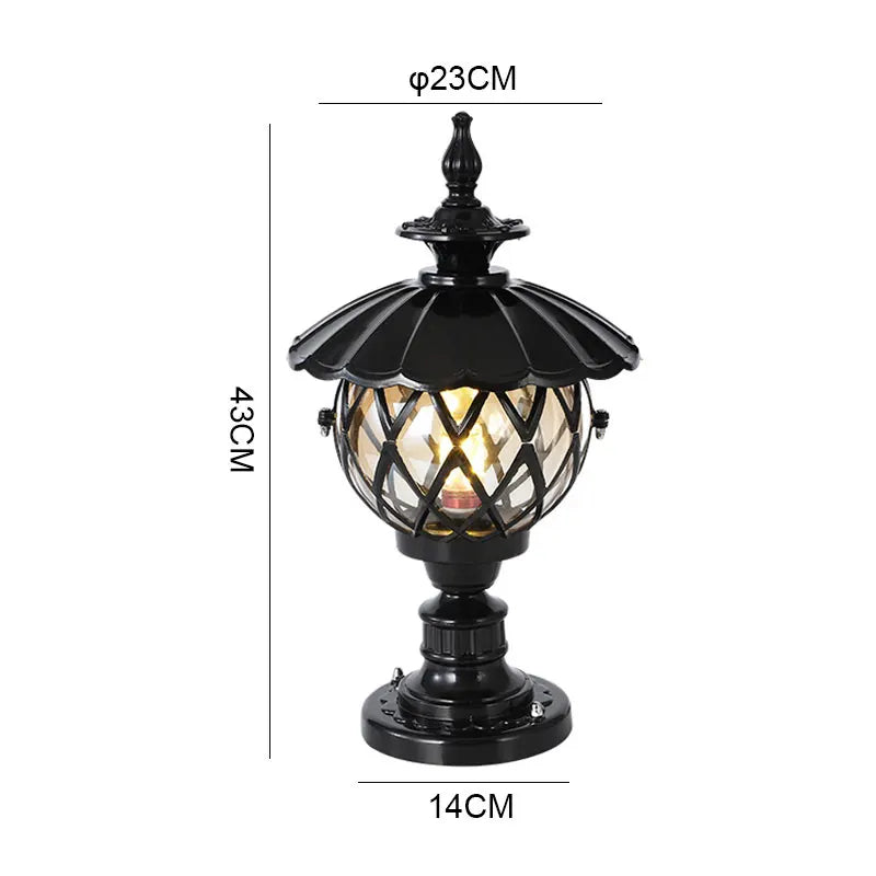lampe table vintage aluminium bronze noir ajourée ip65 led e27