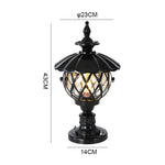 lampe table vintage aluminium bronze noir ajourée ip65 led e27