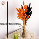décoration intérieure plumes orange noir bouquets feuilles naturelles rustiques 60 pièces decoration table fêtes