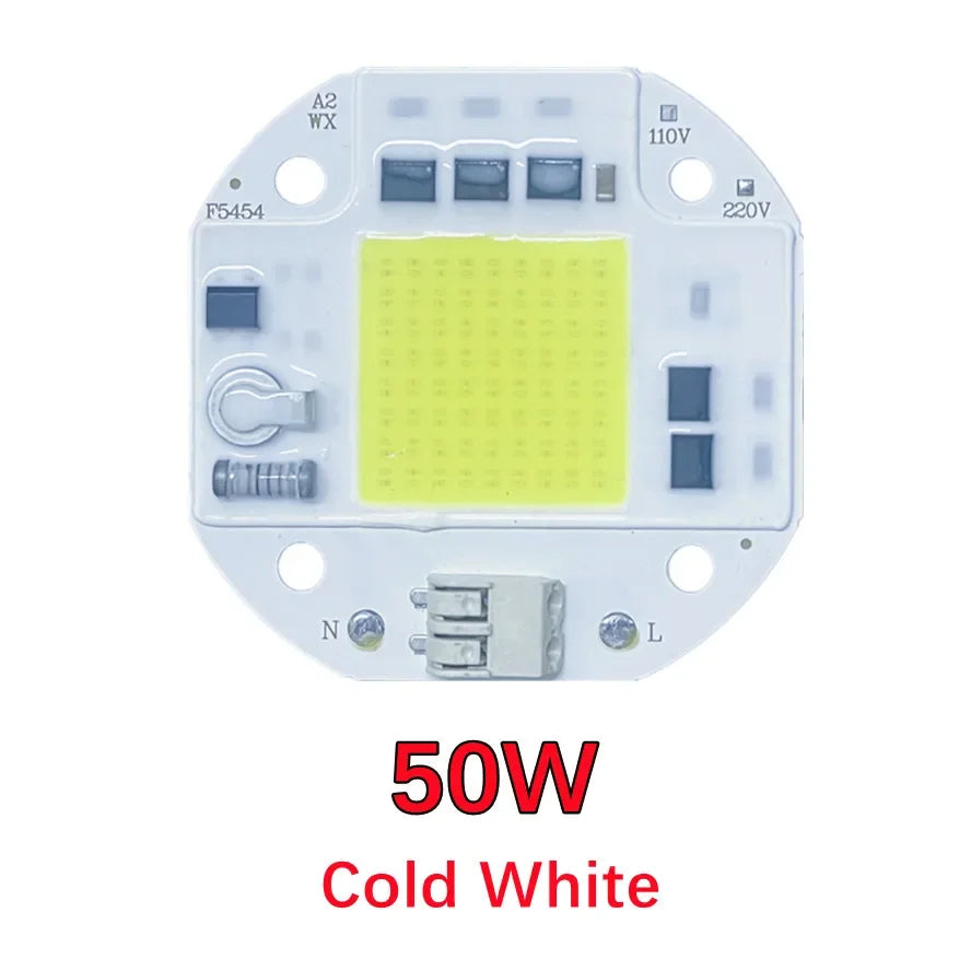 chip led cob 20w 30w 50w blanc blanc chaud connecteurs électriques circuits imprimés modernes