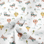 drap housse lit bébé coton motif oiseau étoile enfant chambre moderne blanc jaune gris