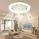 ventilateur led moderne blanc vitesses télécommande infinitegradation salon chambre