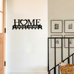 porte cle mural noir fer lettres sweet crochet organisation entree maison moderne