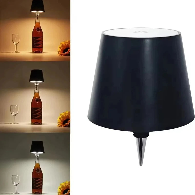 lampe table tactile noir charge usb couleurs gradation continue moderne abs