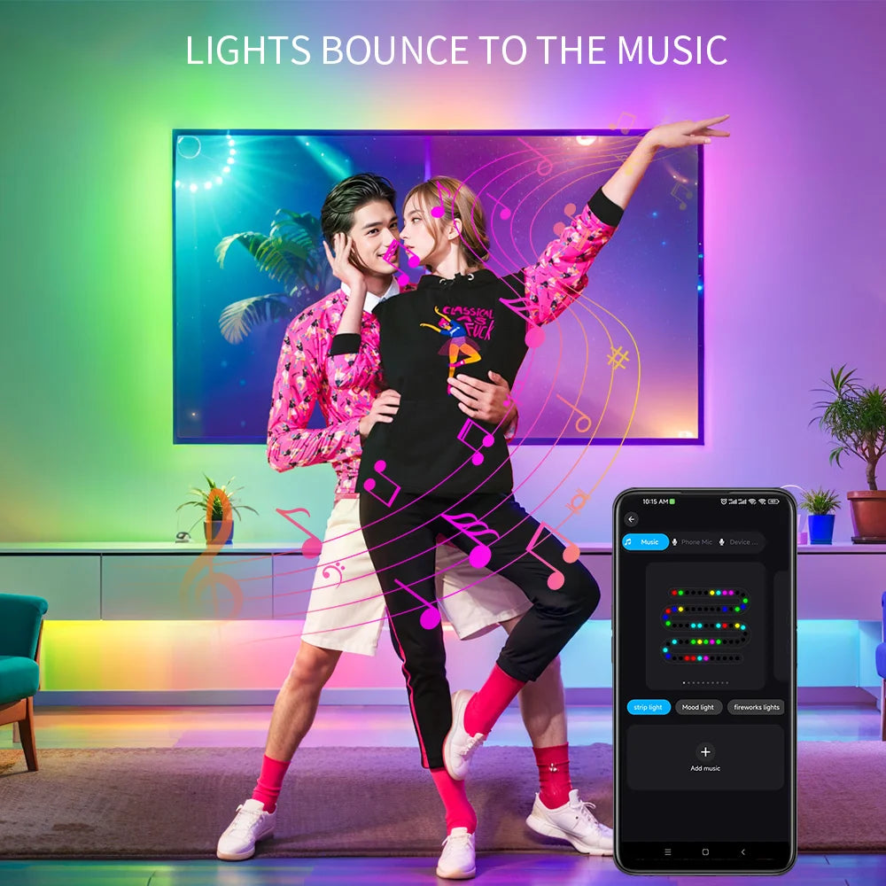 contrôleur lumière led wifi 28 touches 2048 pixels ws2812b ws2811 app vert blanc moderne