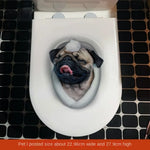 stickers decoratifs toilette animaux 3d realistes blanc gris beige opaques diverse options variante
