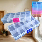 boîte compartiments transparente velours pratique moderne poignées couleurs organisation bijoux pièces vis