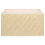 abat jour rectangulaire moderne tissu lin beige clair rose pâle opacité tringle