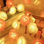 guirlande lumineuse rose led saint valentin mariage décoration intérieure moderne chambre blanc rouge