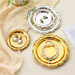 plateau decoratif or argent ornements baroques classique vintage boucles oreilles bracelet 7.5cm 10cm 15cm