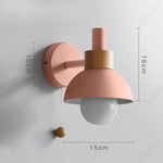 applique murale moderne vert jaune rose blanc ampoule led câble interrupteur chambre salon