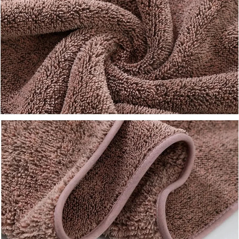 serviette bain robe bleu clair violet marron douce moelleuse séchage rapide absorbante simple confortable