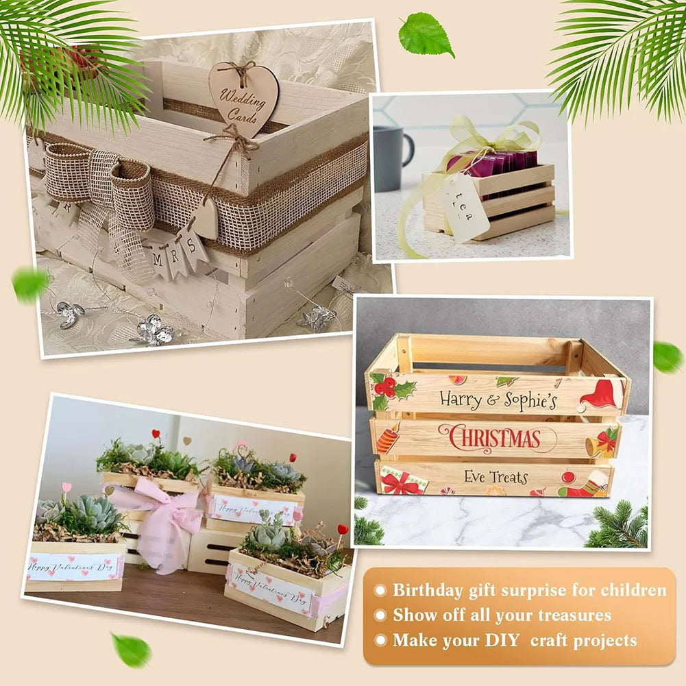boîtes rangement bois rustique naturel étiquettes bois vintage fixation decoration interieur tapisserie nature wsj