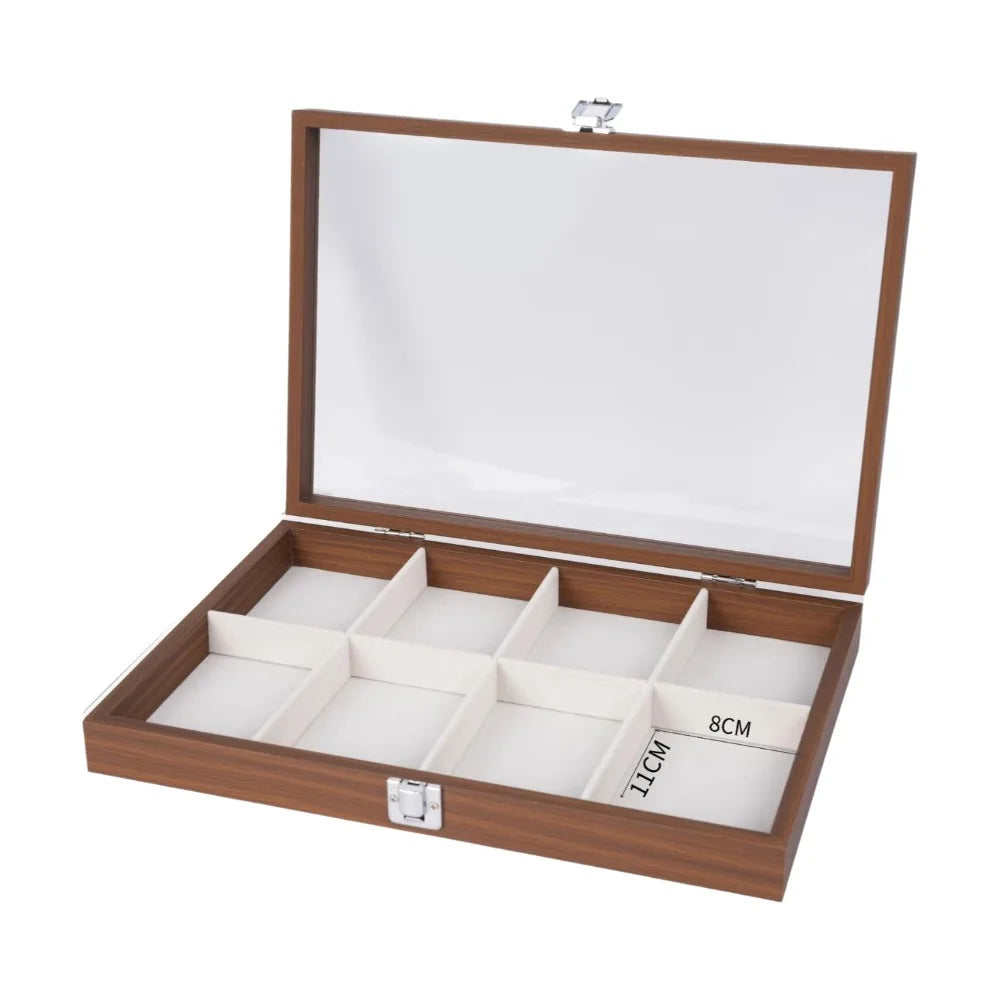 boîte bijoux moderne blanc marron neutre réutilisable clapets 12 18 24 30 grilles