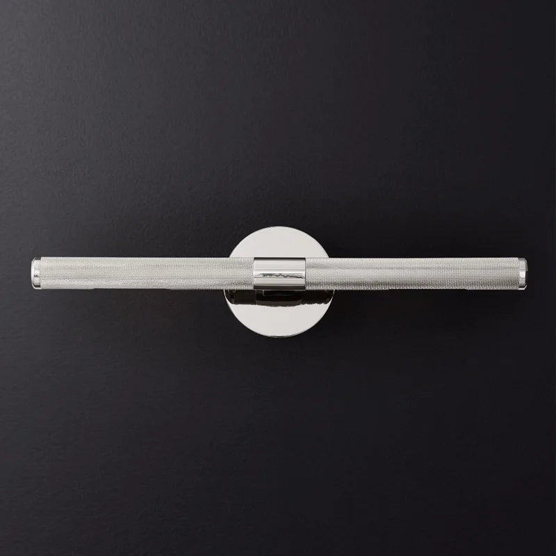 applique murale moderne dorée texturée fixée mur 46cm longueur deux sources lumineuses led chambre
