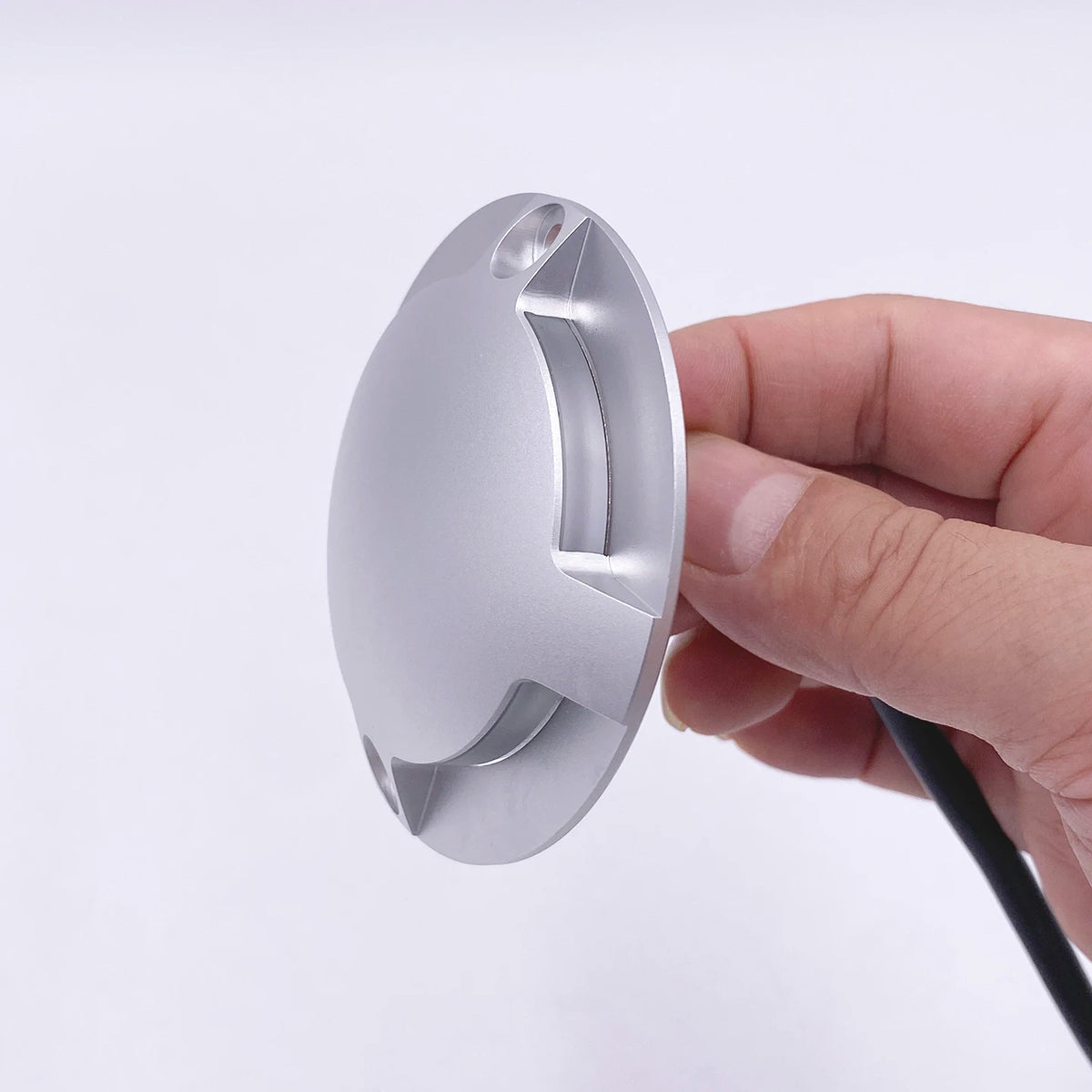 lampe led argentée ultra mince ip67 12v 24v 1w 2w surface moderne