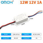 transformateur puissance blanc 5w 12w 24w ac100 240v dc5v 12v câbles couleur moderne compact