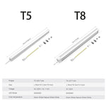 tube led blanc lisse moderne 50cm clips aluminium éclairage intérieur économie d'énergie