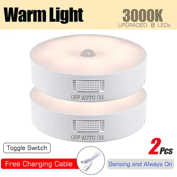 veilleuse led aimantée rechargeable usb moderne nuit chambre blanc minimaliste luminaires sans fil