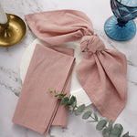 serviettes coton rose pâle classique 40x40cm réutilisables table maison party