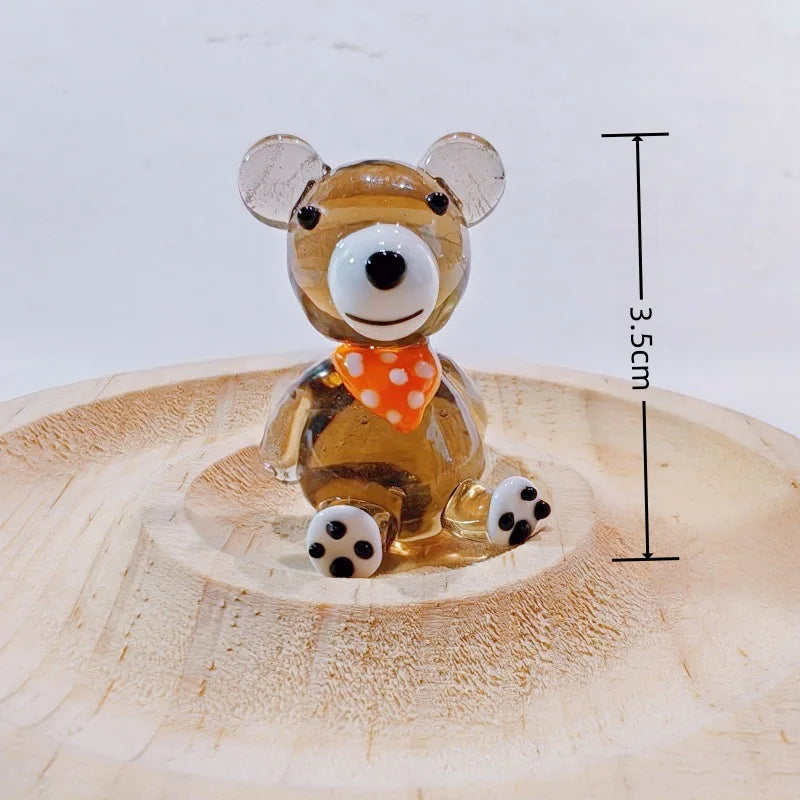 ornements maison figurines animaux céramique couleurs variées cartoon motifs simples
