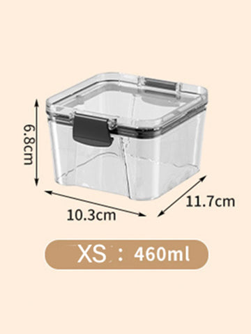ensemble boîtes rangement alimentaires transparentes hermétiques poignées clips cuisine moderne