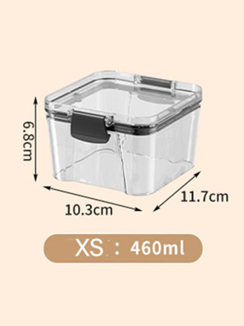 ensemble boîtes rangement alimentaires transparentes hermétiques poignées clips cuisine moderne