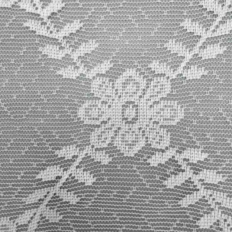 rideau blanc fleur géométrique translucide brodé 140x60cm polyester nordique décoration fenêtre
