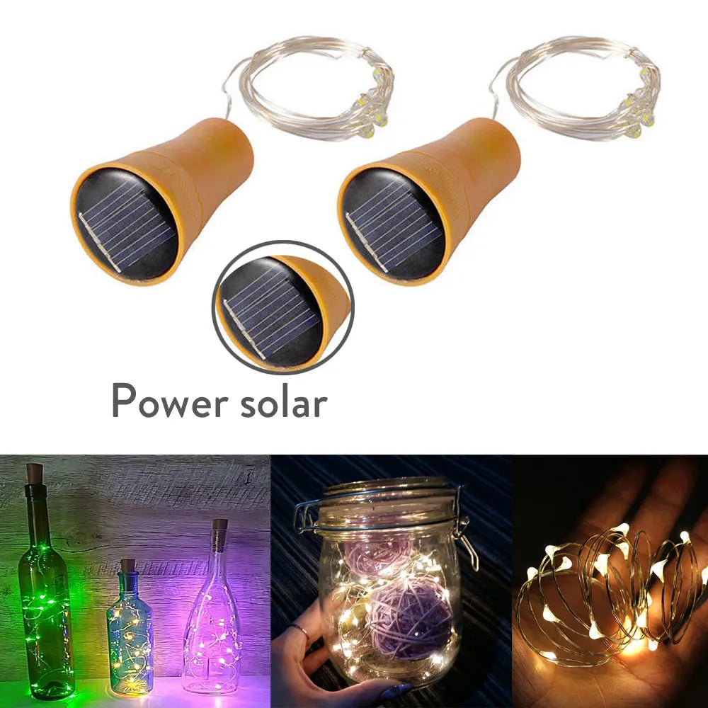 décoration noël led ampoules forme bouchons liège moderne beige noir minimaliste