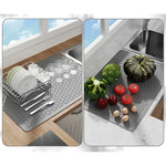tapis protection silicone chauffe gris rayures moderne adhésif cuisine comptoir 27.55x19.68 inches