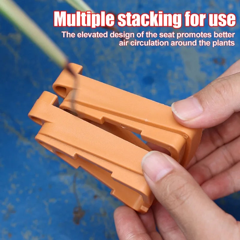 supports pot fleurs adhésifs modernes orange 20 pièces triangle plat invisible extérieur