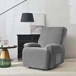 housse canapé fauteuil relax velours doux gris jaune rose bleu moderne extensible