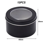 boîtes rondes métal or noir argent contemporaines rangement cosmétiques skincare organiser travel tins cream