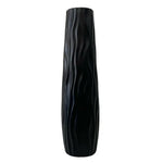 vase moderne blanc noir gris ondulations texturées fleurs dahlias décoration intérieure haute qualité