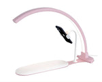 lampe ongles rose moderne interrupteur blanc support smartphone led réglable