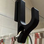porte serviettes mural adhésif texture granulée noir moderne salle bain accessoire organisation sans perçageABS