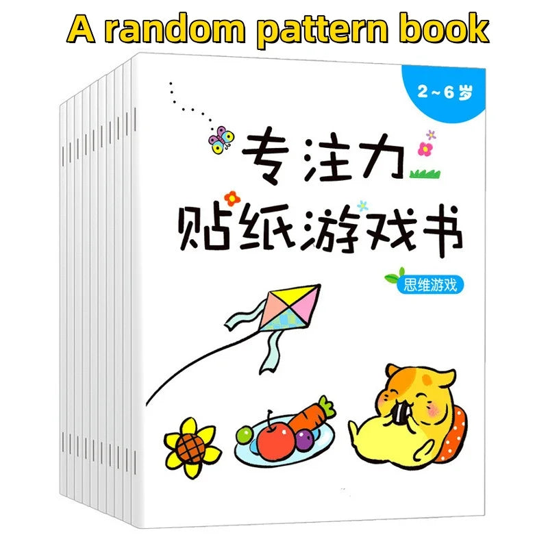 livre activités stickers multicolores animaux fruits dessin animé adhésifs éducatifs créatifs enfants jouetsscrição titles