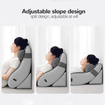 coussin ergonomique gris uni contemporain adhésif mousse mémoire forme couché lit adultes