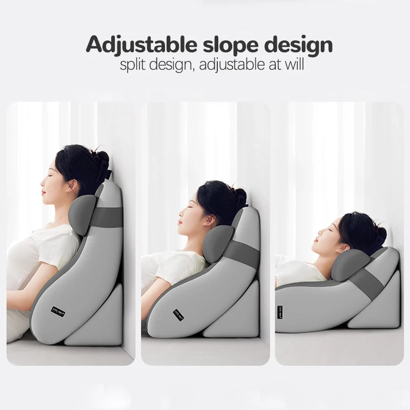 coussin ergonomique gris uni contemporain adhésif mousse mémoire forme couché lit adultes