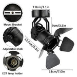 projecteur mural moderne noir support mural manivelle ajustable porte ampoule E27 murale facile flux