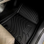 tapis sol voiture noir rayures horizontales moderne adhésif 4pièces avant 1coffre toutes saisons imperméable