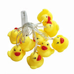 guirlande lumineuse canards jouets bain anniversaire enfant yeux rouges décorative festive