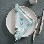 serviettes table multicolores fleurs fruits coton réutilisables moderne floral annuel doré maison fête repas