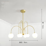 lustre moderne rouge noir doré sphères blanches opaques suspension salon chambre