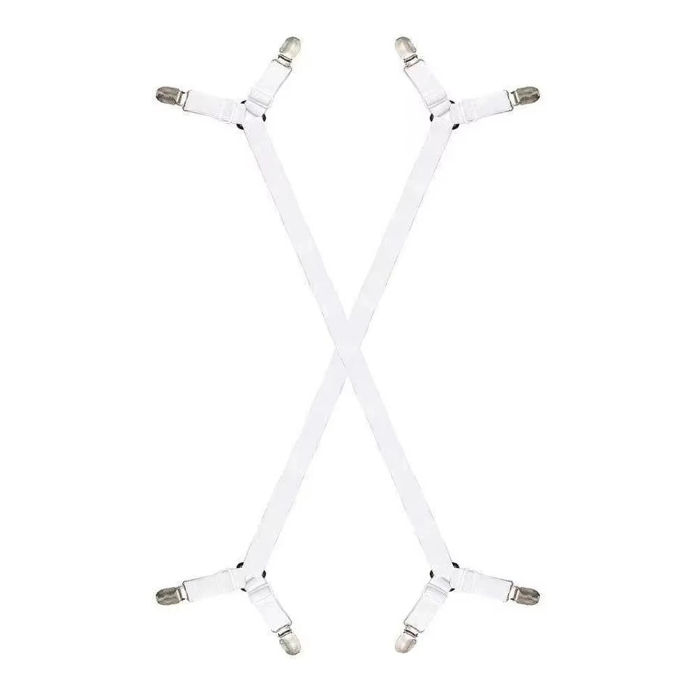 support drap lit noir blanc rayures horizontales perméable l'air fixations clips antidérapantes modernes variés