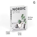 décoration intérieure livres faux blanc gris moderne minimaliste feuilles table étagère