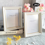 cadre photo 10x15cm 15x20cm 20x25cm beige gris clair doré classique mur table decoration