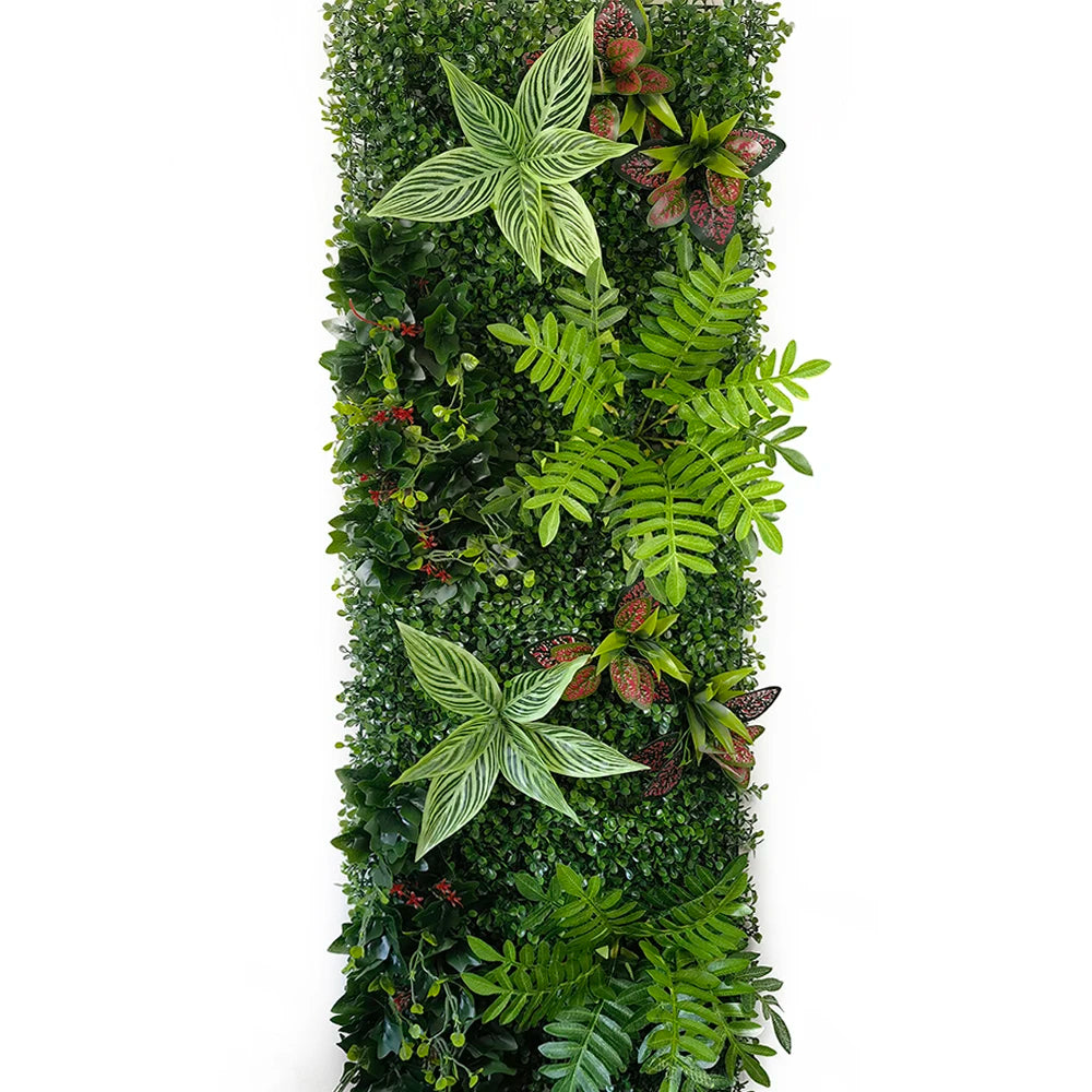 panneau végétal mural plante artificielle herbe décorative jardin extérieur moderne vert rouge blanc