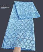 dentelle coton blanc rose bleu ciel motifs floraux texture fine mariage qualité supérieure